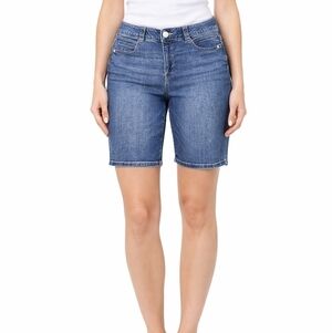 Democracy Womens Absolution Classic Blue Jean Shorts Bermuda Size 14 High Rise